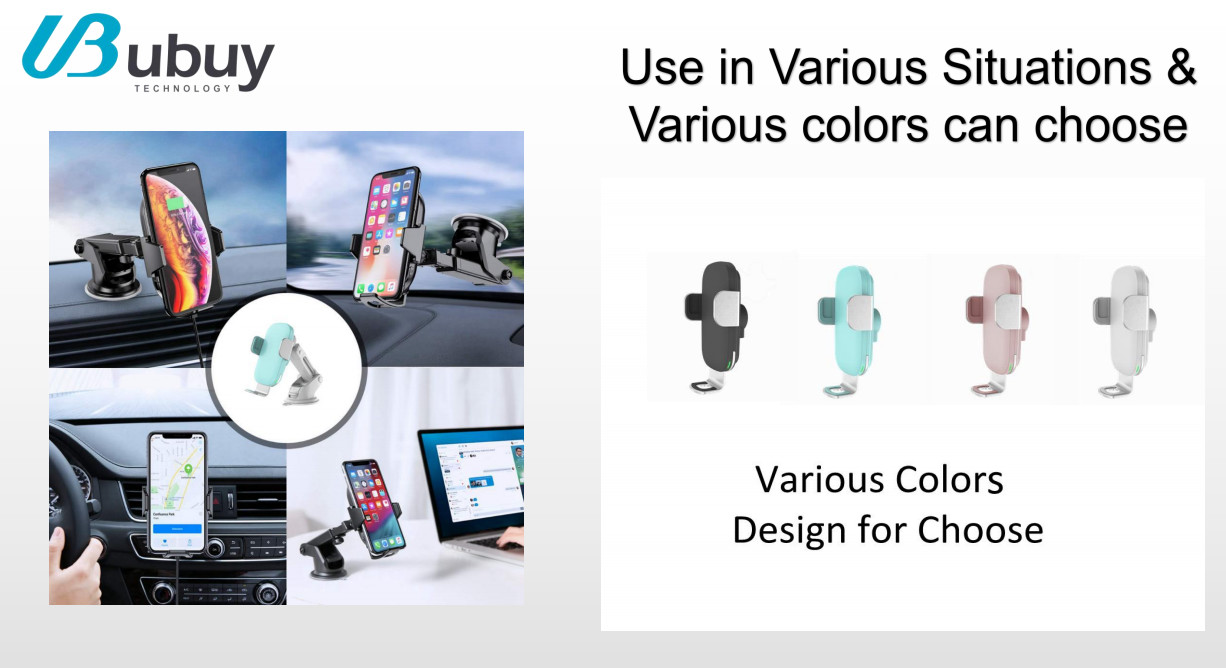 Auto Sensor 15W Car Mount Wireless Charger With LED Indicator