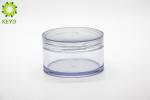 Round Thick Wall Body Butter Jars 100g Clear AS Plastic Material Made