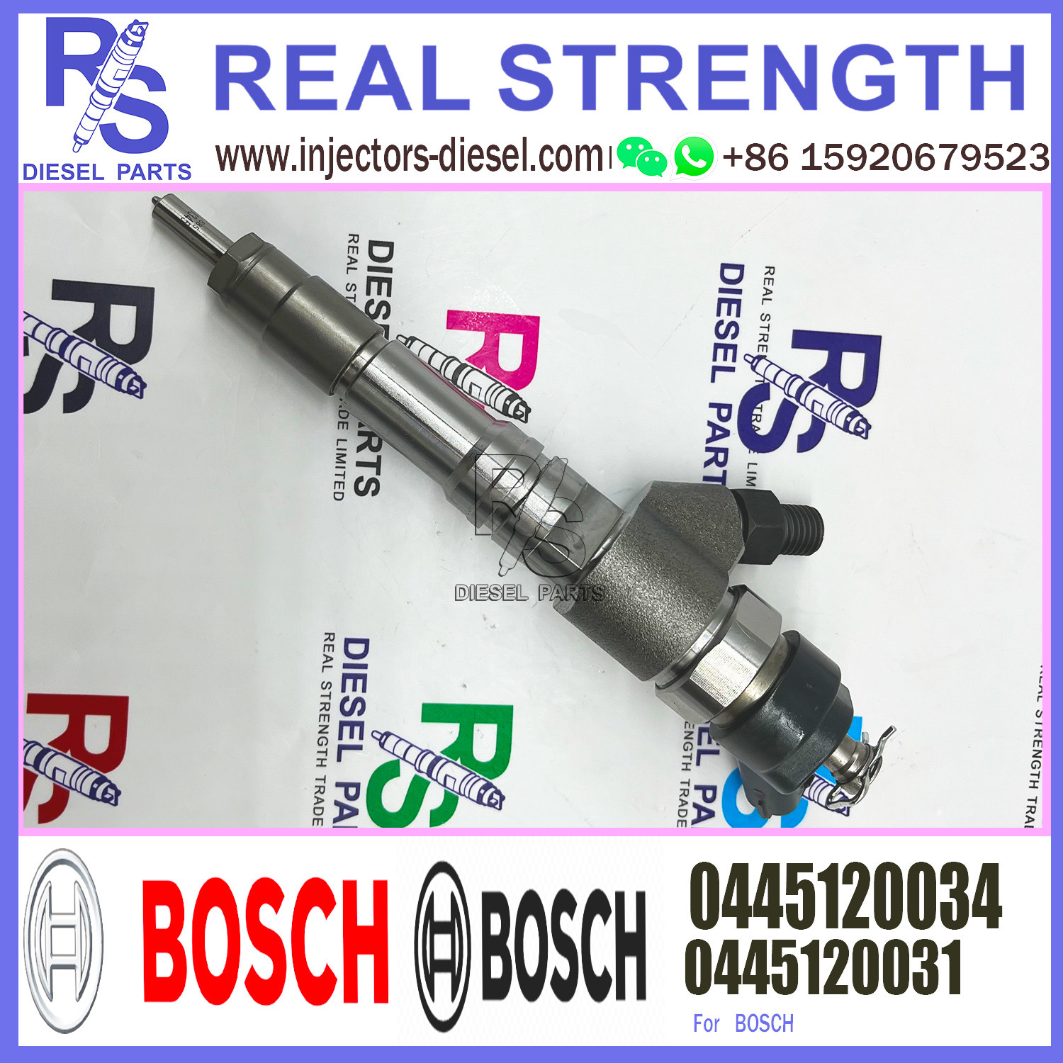 Diesel fuel Injector assembly common rail injector 0445120034 for diesel engine