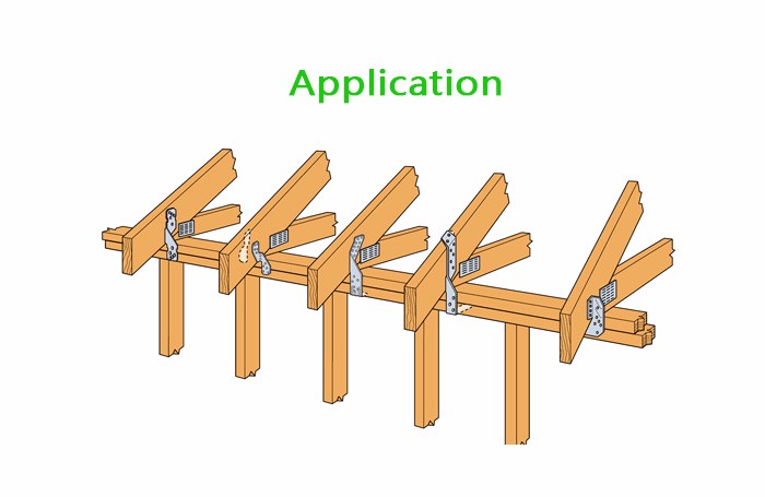 Custom Wood Construction Bracket for Wood Truss Thickness 0.8-4mm Standard or Nonstandard