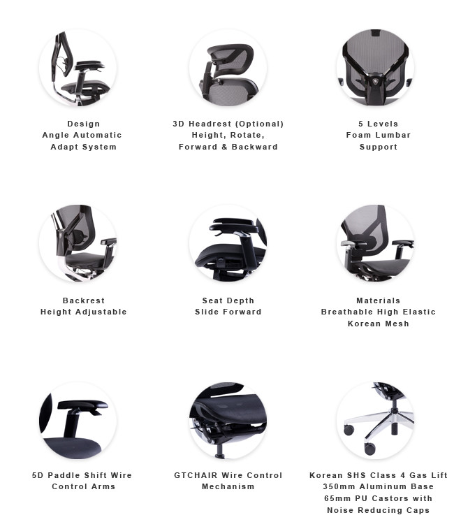24 Hours Ergonomic Office Chairs Adjustable Breathable High Back Swivel Chairs