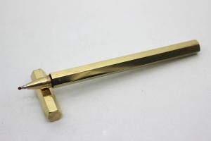 Quality hot sales hexagonal shape brass material advertising gift metal pen wholesale
