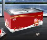 CCC Meat Display Deep Freezer 248 Liter Glass Top Ice Cream Freezer