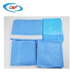 Quality SMS Laparotomy Surgical Drape Kit Blue Non Woven wholesale
