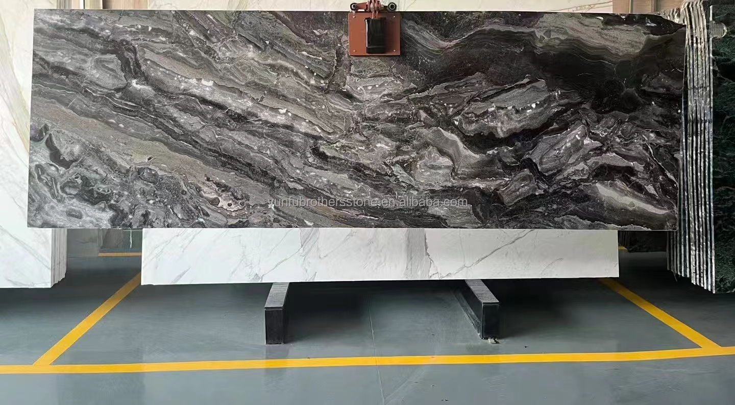 Venice Brown Calcite Stone Ideal for Round Dining Table Set and Home Furniture
