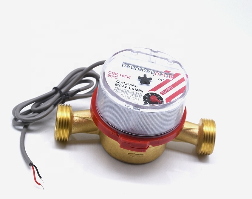 Class B mpuls Single Jet SIERJIA wholesale pulse output water meter Brass water meter