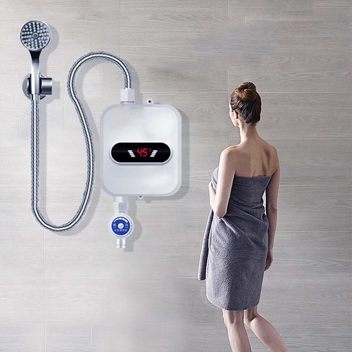 3500W IPX4 ABS Plastic Electric Hot Water Tap For Shower Room