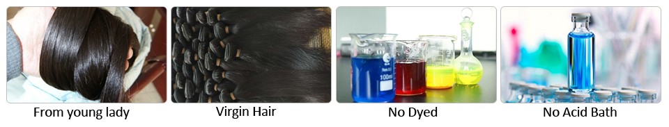 Deep Wave Pure Virgin Human Hair Extensions , Unprocessed Virgin Hair Bundles