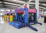 Commercial Cartoon Inflatable Obstacle Courses Digital Printing 10 X 4m