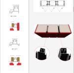 RCR 1270 OEM Hardware Black Hidden Aluminum Cabinet Handles