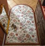 PVC Flower Entrance Balcony Bathroom Waterproof Carpet Rectangle Shape