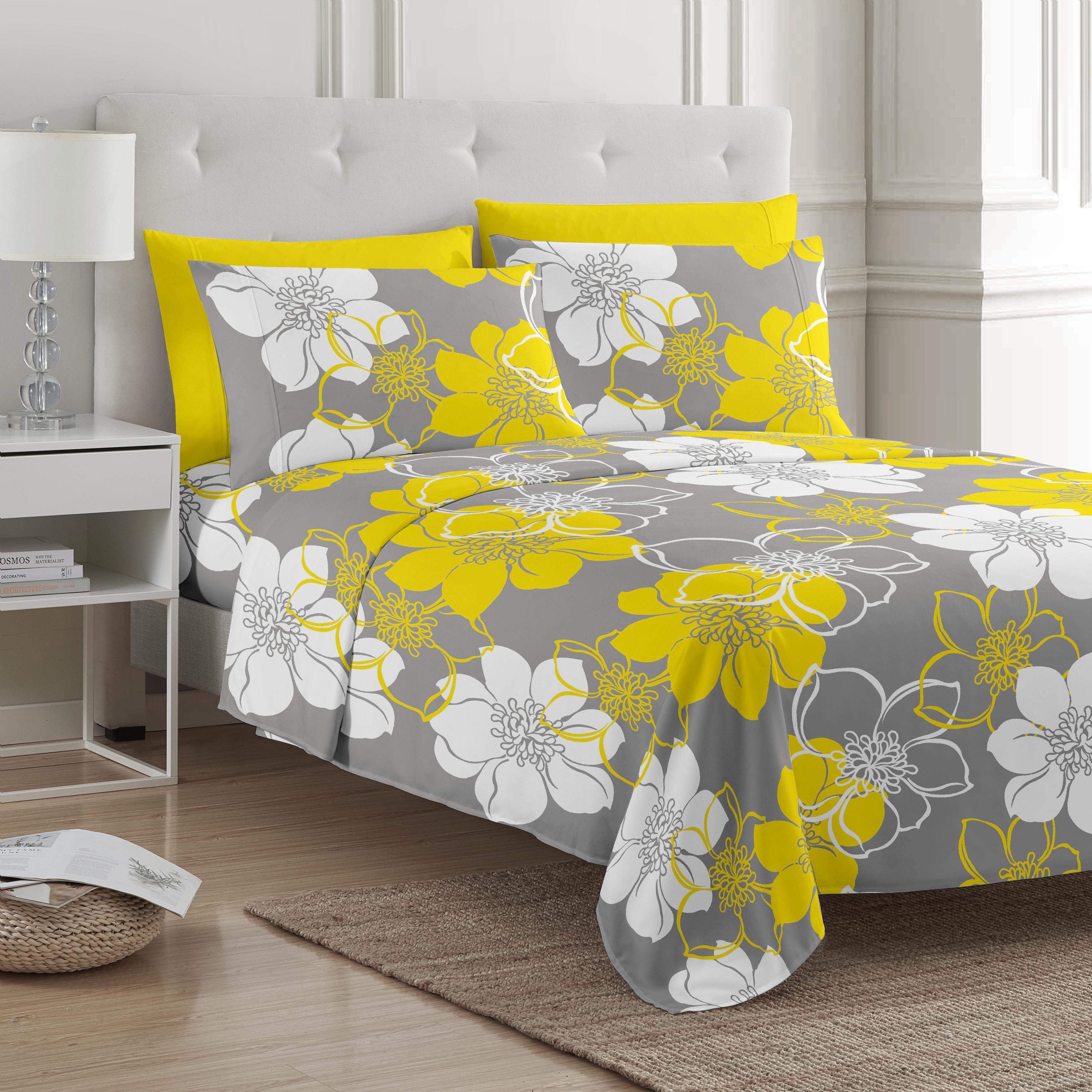 100% Polyester Printed Microfiber Fabric Bedding Set of 6 for Home Hotel Hospital School