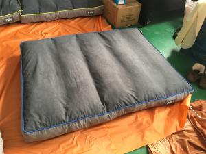 Quality Shredded Memory Foam Dog Crate Pad Waterproof Suede Fabric Washable Grey Color wholesale