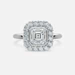 Lab Grown Diamond Wedding Band VVS Clarity HPHT Princess Cut Ring in Round Shape