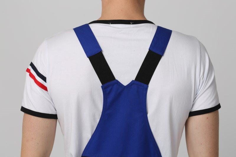 Light Weight Work Bib Overalls , Elastic Bib Trousers With Reflective Tape On Leg