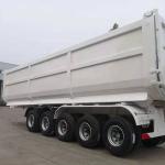 5 Axle 80T Semi Trailer End Dump Truck Mechanical Suspension