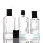 Cylinder Transparent Perfume Bottle OEM 50Ml Glass Perfume Bottle With Gift Box