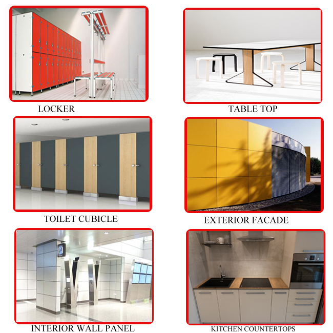 Fireproof Woodgrain 4.3'X9' HPL Laminated Plywood