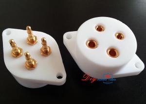 Quality 4pins Telflon Gold vacuum Tube Valve Socket For 300B 2A3 801 274A audio amps wholesale
