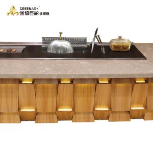 Quality Rectangle Teppanyaki Grill Table Induction Heating 2400mm Length wholesale