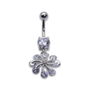 Quality 7mm Round zircon Belly Button Piercings Jewelry 316 Stainless Steel wholesale