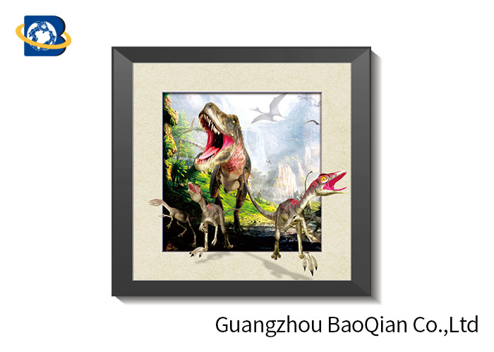 5D Effect Animals Lenticular Photo Printing , Horse Animal Print Lenticular MDF Frame