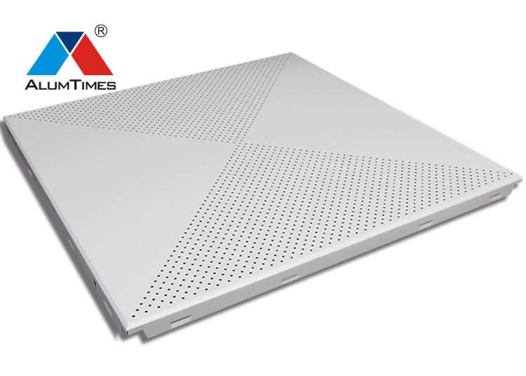 Clip In Aluminium Perforated Ceiling White Color Dia 1.8mm For Passenger Terminals