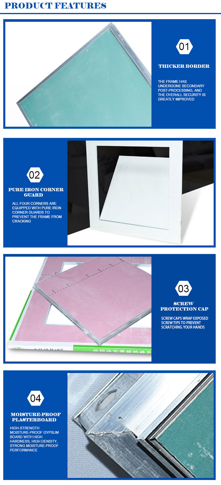 Industrial Design Style Drywall Ceiling Access Panel Trapdoor for Artistic Ceilings