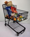 Customized 100L Large Basket Supermarket Shopping Trolley With Handle Small