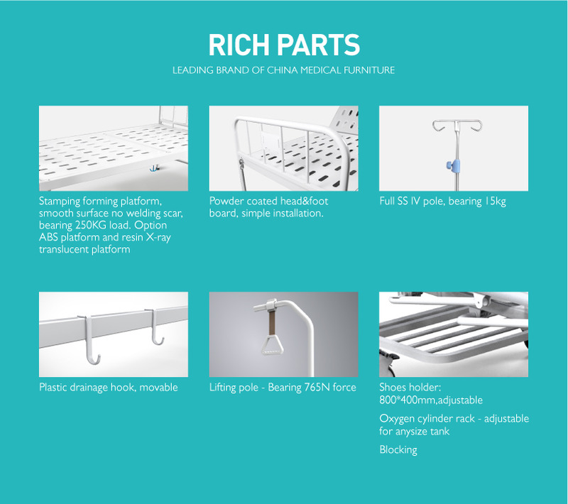 Modern Luxury Hospital Bed,Patient Hospital Bed With Aluminum Siderail,Wholesale Metal Cheap Hospital Bed