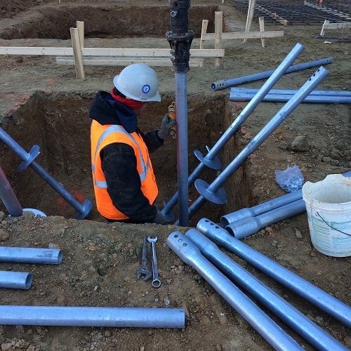 Steel Portable Foundation Ground Screw for Solar Mounting System in Round Shaft Design