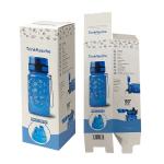 Custom Tuck Top Boxes Uncoated Kraft E Flute Water Bottle Packaging Box