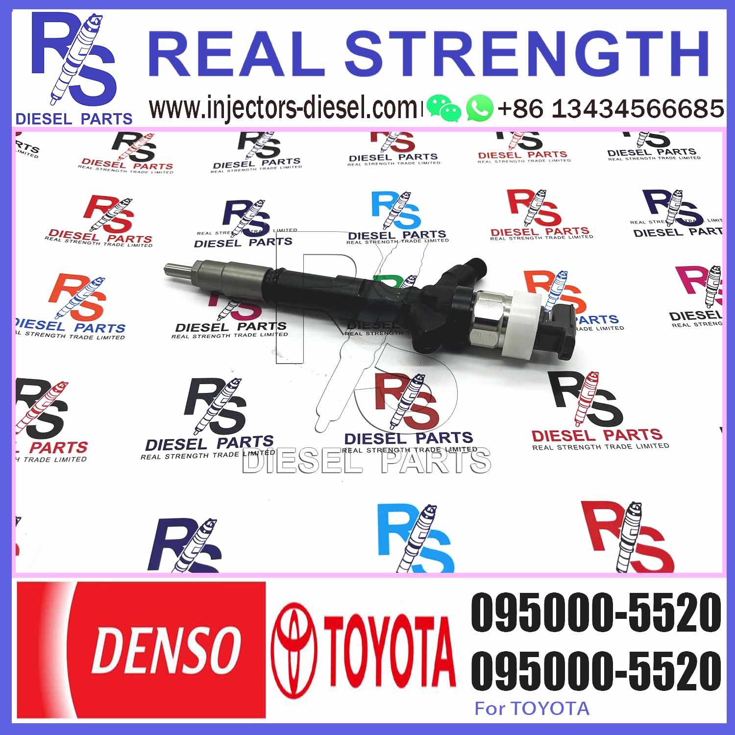 23670-0L010 diesel fuel injector for 095000-5520 For 0950005520 TOYOTA HILUX 2KD-FTV