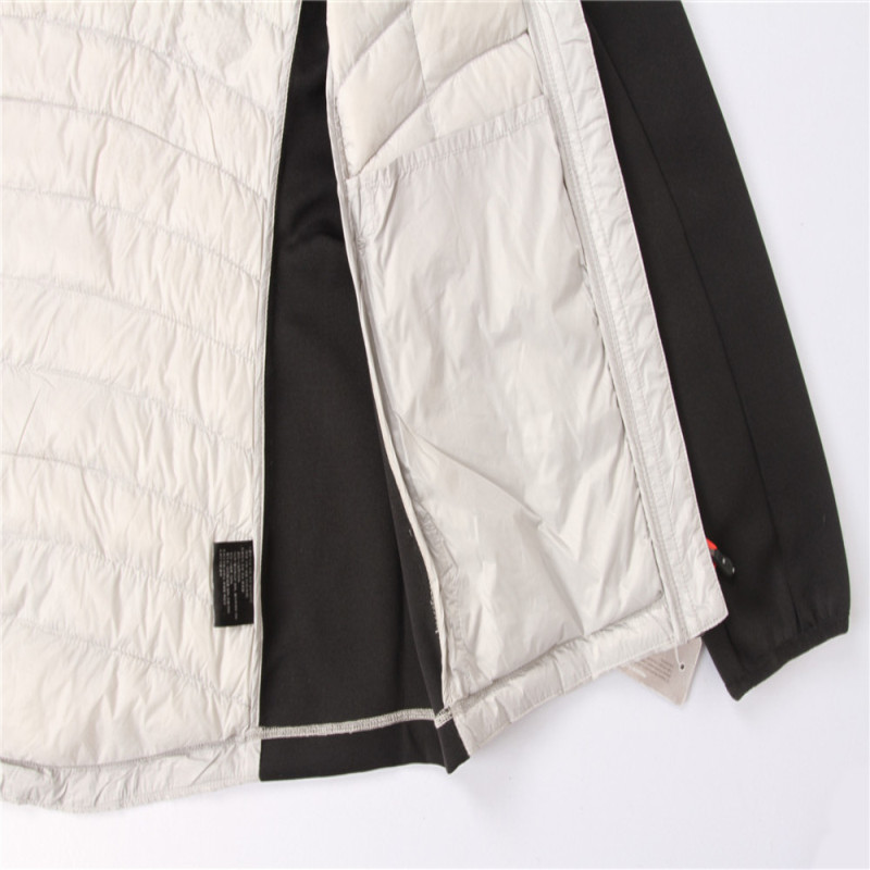 32.,Ladies Ultra Light Down Jacket With Knit Sleeve Cheap Price Good Quality See Through Design