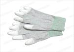 Cleaning Room Electronic Anti Static Gloves Carbon Fiber PU Fit ESD Gloves