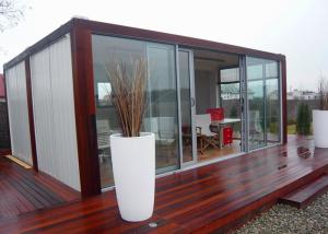 Quality White And Red Modern Container House , Environment Friendly Living Container House wholesale