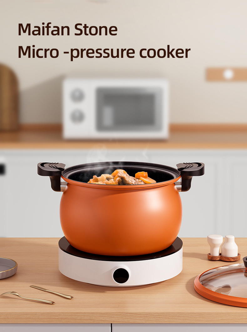 28cm Non Stick Kitchen Pressure Cooke Cast Iron Multifunction