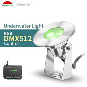 Quality DMX512 Control RGB Swimming Pool Underwater Light IP68 SS316L 3W wholesale