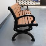 Leisure Plastic Wood Bench , Recycled Garden Bench With Two Dividers