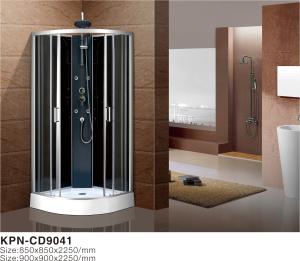 Quality Shower Cabin with white acrylic tray chrome aluminium wholesale