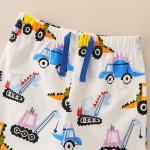 Summer Boys Outfit Toddler Baby Tracksuits Sets Kids Car Print Tops Shorts 2PCS