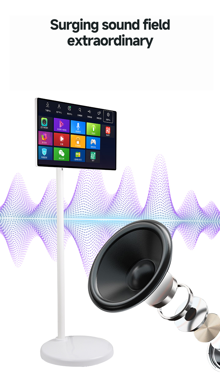 300cd/M Smart Portable TV 21.5 Inch IPS Portable Stand TV 60Hz