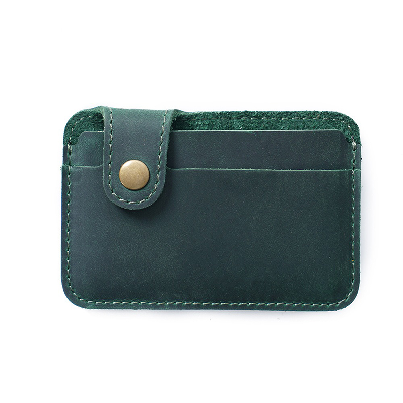 First Layer Cowhide Simple and Practical Card Holder Small Wallet with Custom Logo