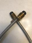 Gas tube 304 accordion pipe bellows separator three way cock tube tap
