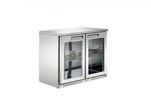 Quality Clear Glass Double Door 920mm Catering Refrigeration Equipment wholesale