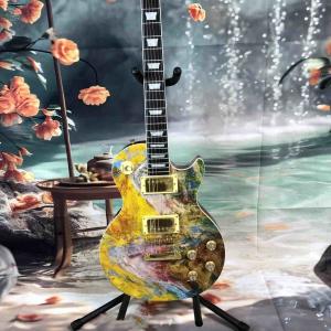 Quality Custom GB LP Style Handpaint Electric Guitar with 2H pickup Gold Hardware Mahogany Body wholesale