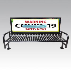 Quality Antioxidation Street 207cm All Steel Garden Benches wholesale