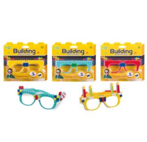 Quality Amazon cross-border building block glasses with small particle building block manufacturers wholesale children's DIY wholesale