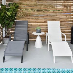 Quality Foldable Aluminium Chaise Lounge Chair for Outdoor Villa Beach Terrace Pool and Garden wholesale