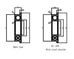 Quality OEM Deep groove ball bearing Miniature Ball Bearings WF682 ZZX wholesale